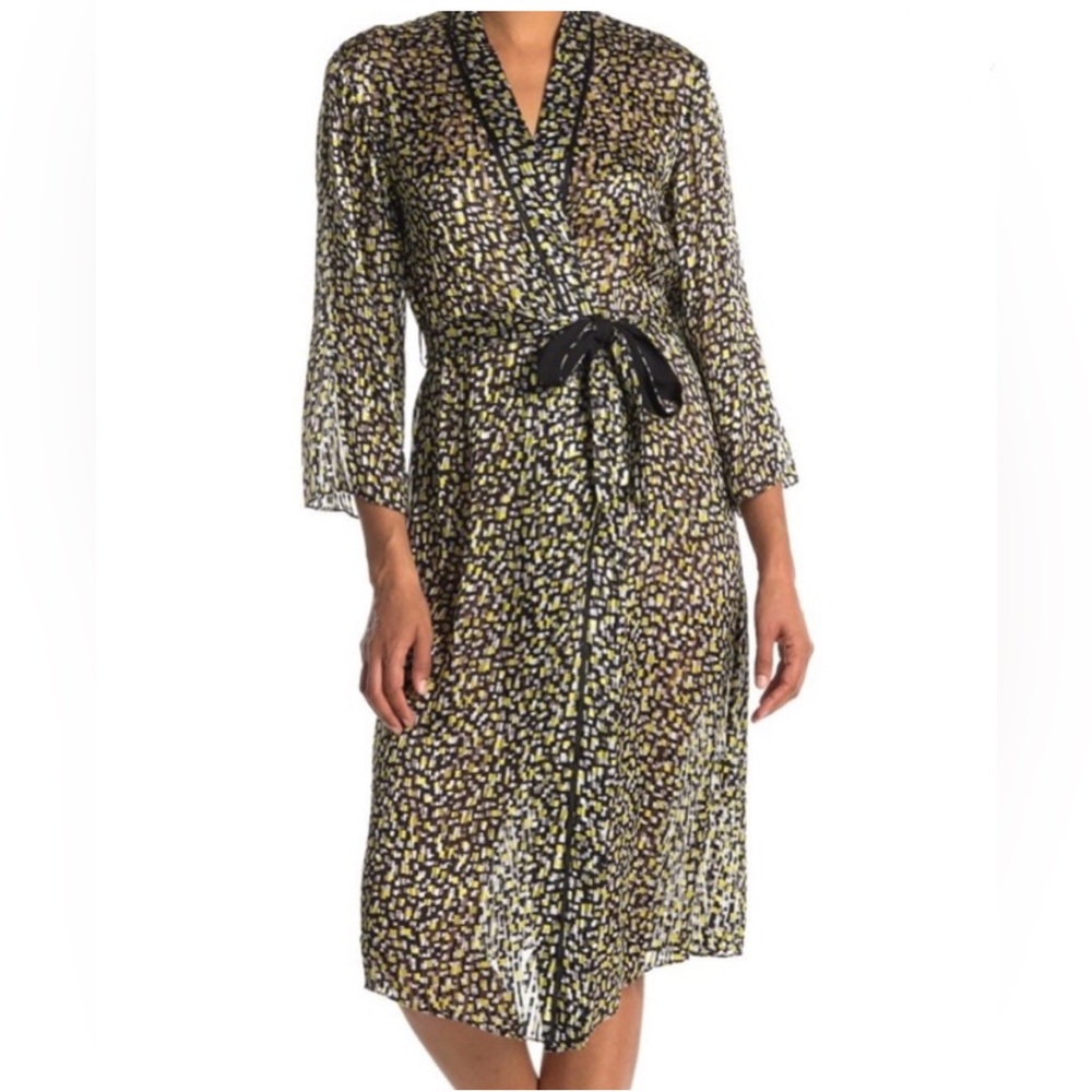 Alice + Olivia maylin robe with tie silk blend size extra small NWOT